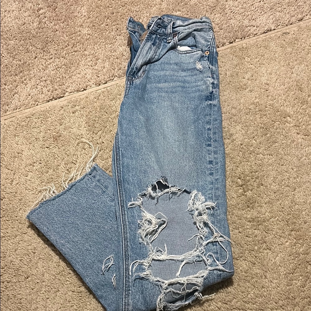 Distressed Blue Women's Jeans
